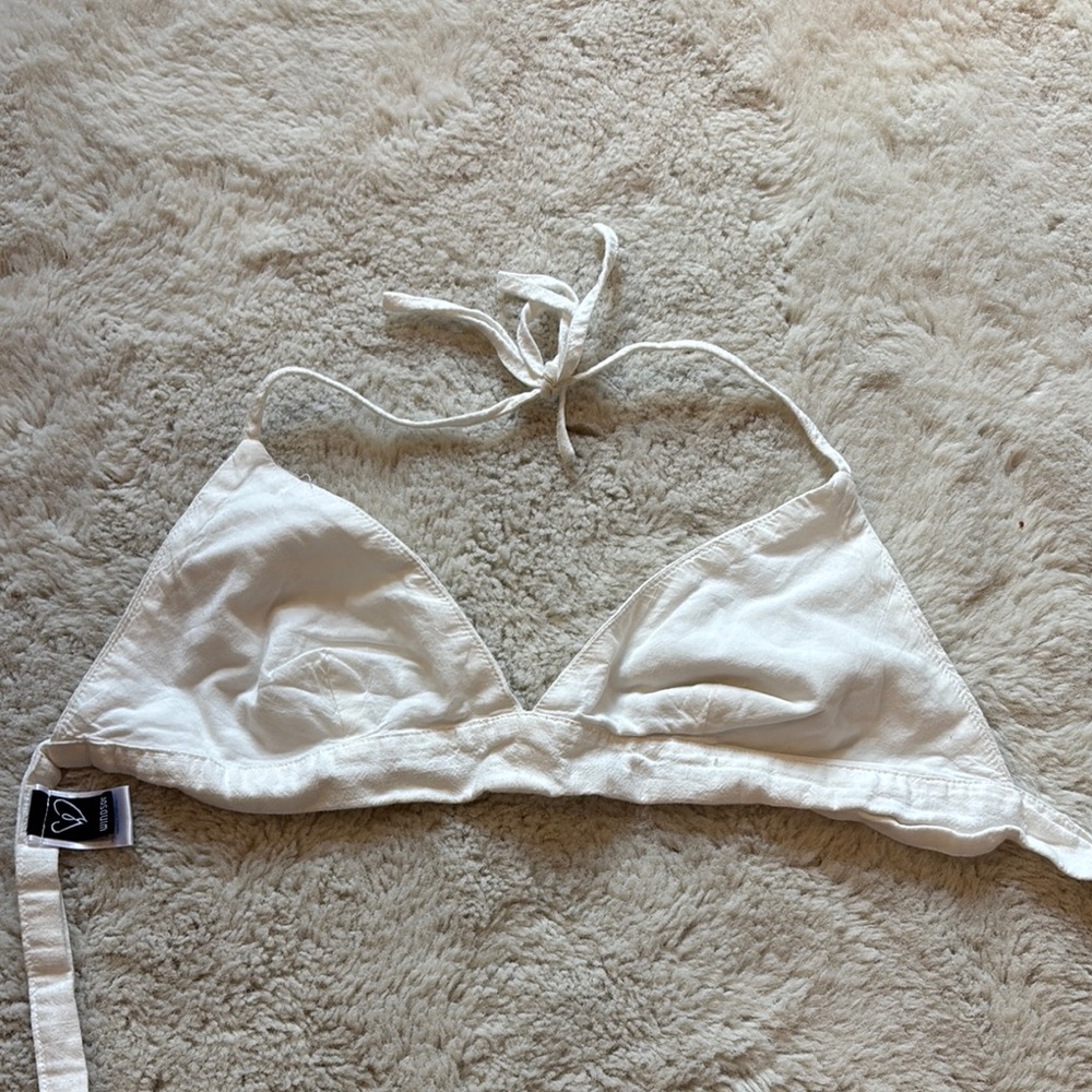 Linen White Triangle Top